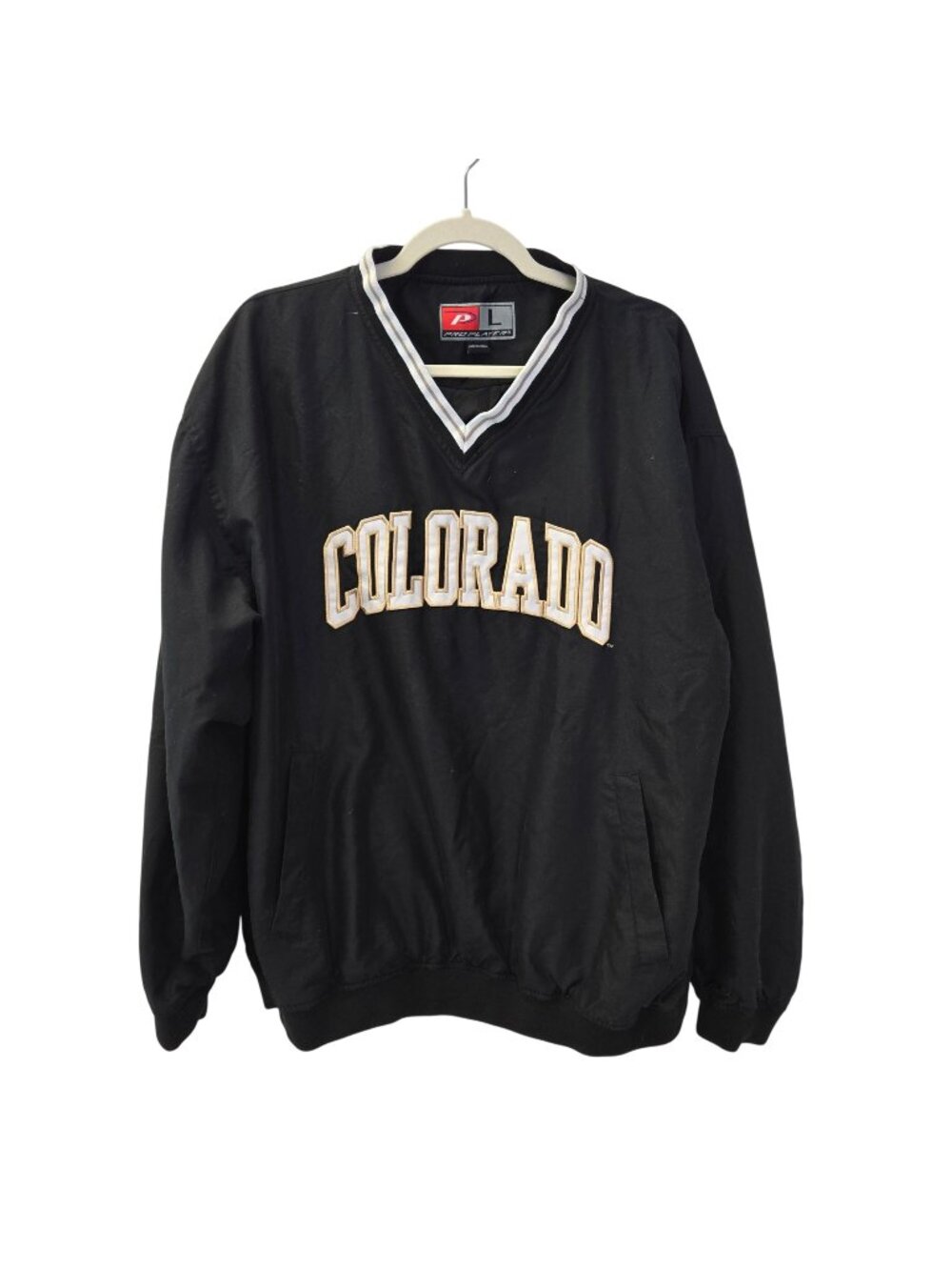 Pro Player Colorado University Branded V-Neck Pullover Windbreaker Jacket Size L